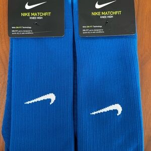 2 PAIRS OF Nike Matchfit Knee High Socks - Blue